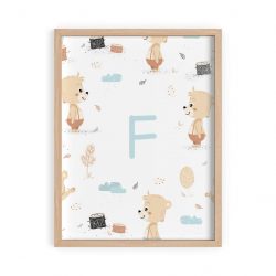 plakat literka, plakat do pokoju dziecka, indywidualny plakat literka