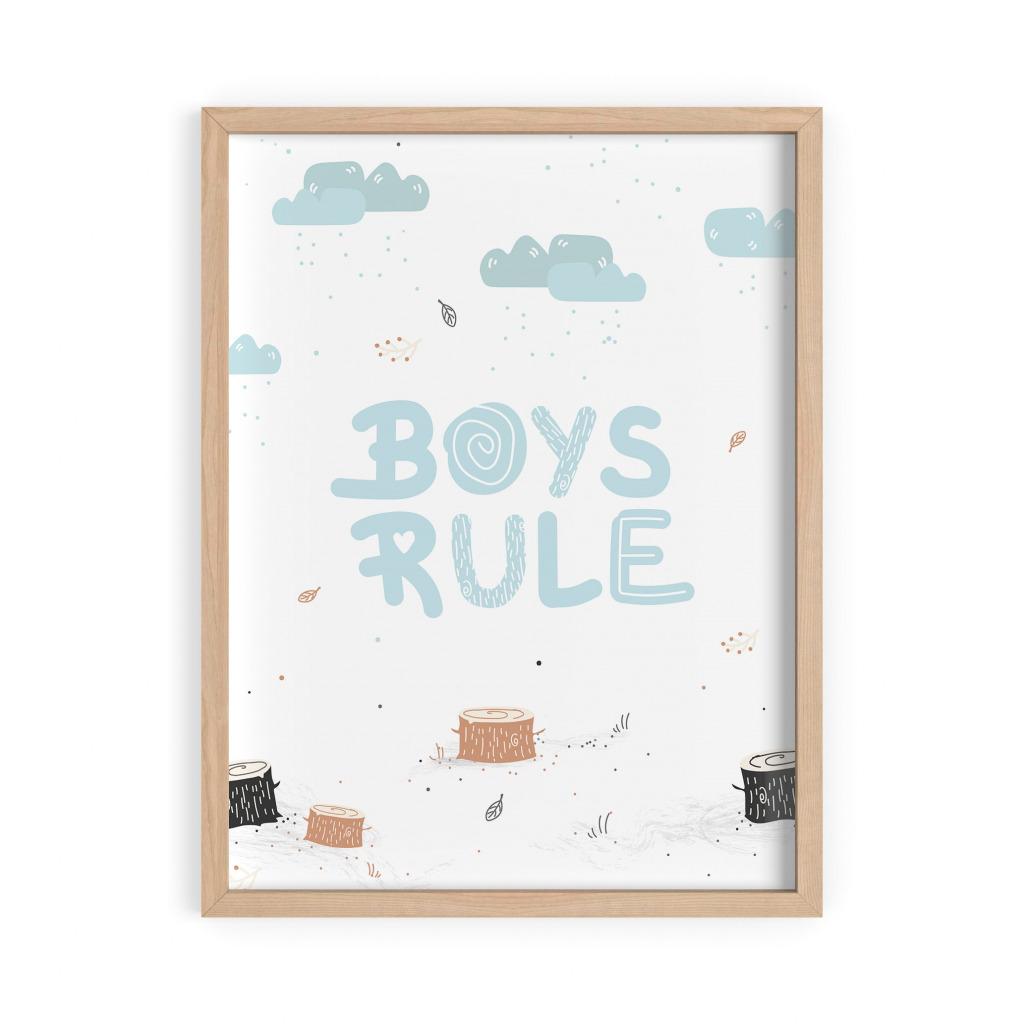 plakat do pokoju dziecka, plakat na ścianę boys rule