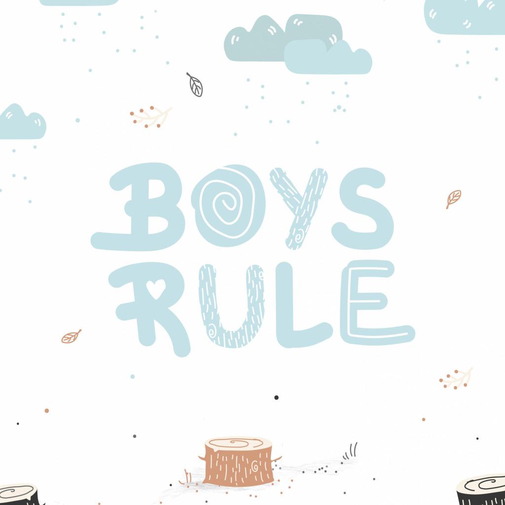 Plakat do pokoju dziecka - boys rule