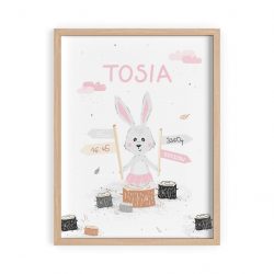 plakat do pokoju dziecka, plakat królik zosia
