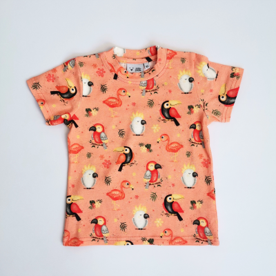Koszulka Bawełniana GOTS dla Dziecka – Wakacyjne Ptaki