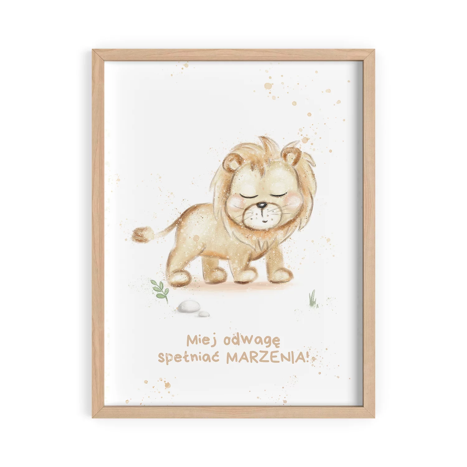 Plakat motywujący dla dziecka z Lwem