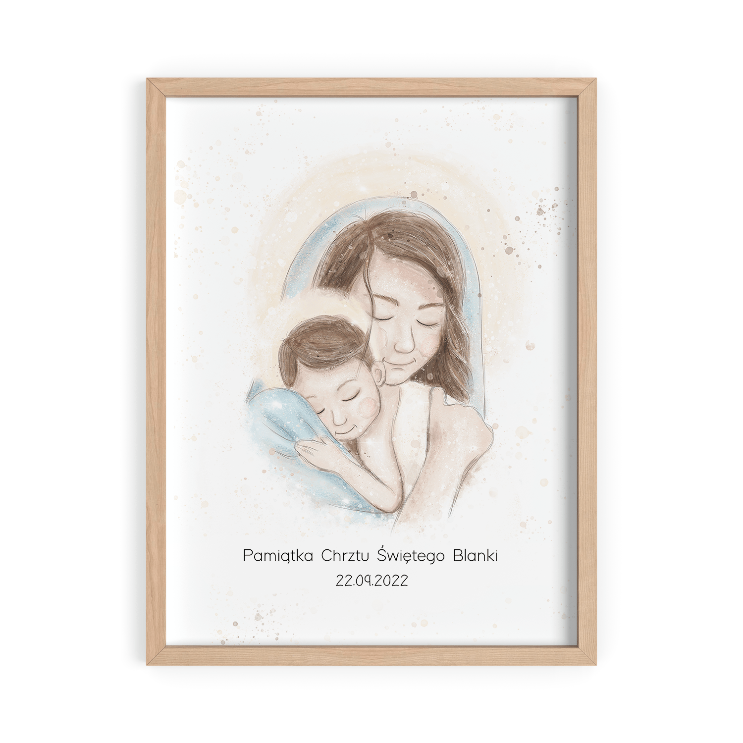 Plakat z Matką Boską i Dzieciątkiem