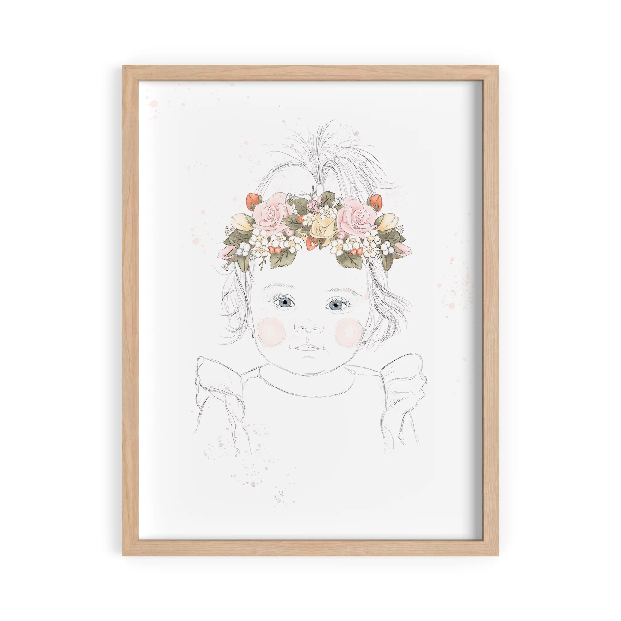 Portret dziecka minimalistyczny ze zdjęcia dziecka