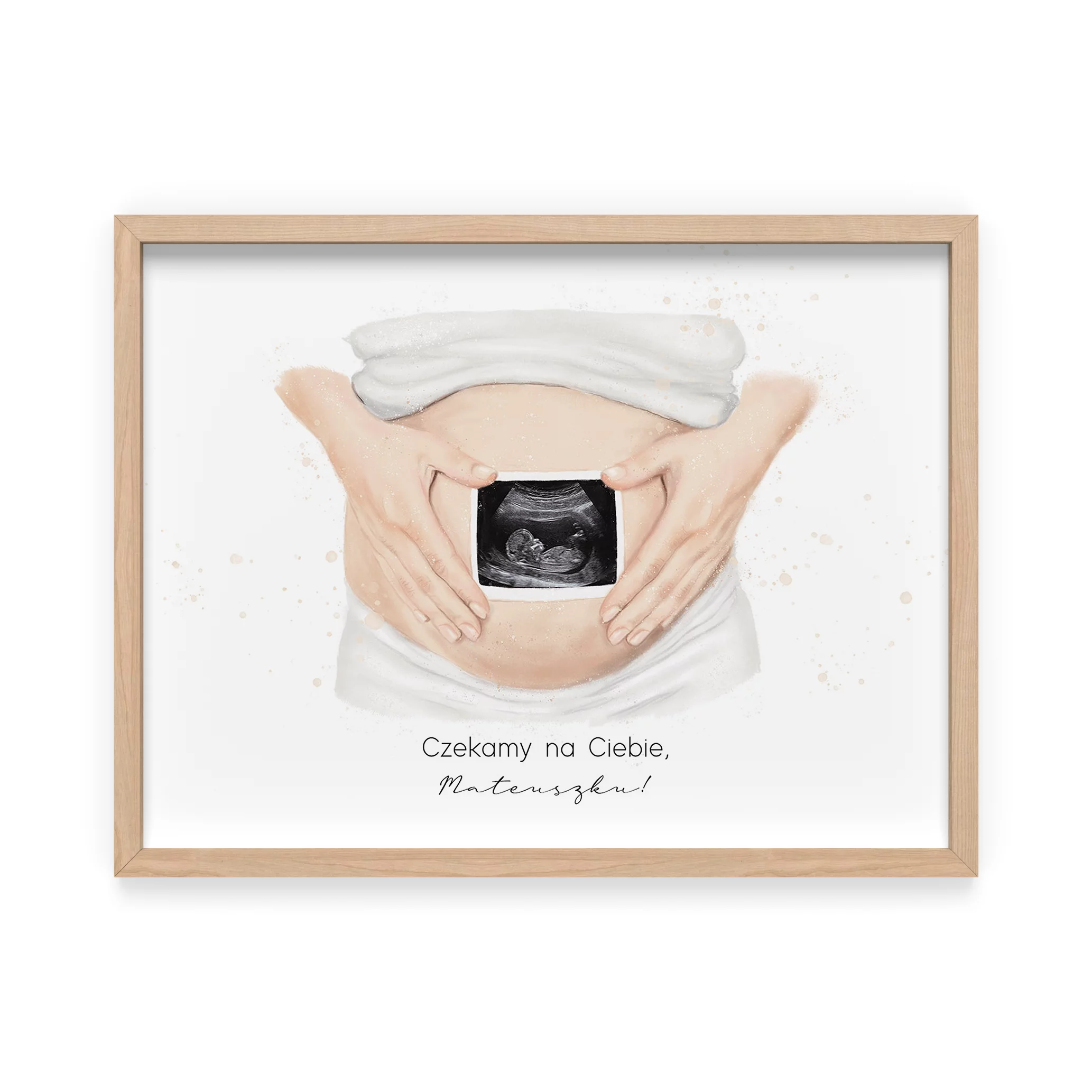 Plakat z USG - pamiątka ciąży USG - prezent dla przyszłej mamy